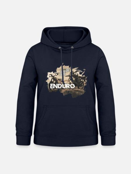 2 Enduro S51 im Sonnenuntergang - Frauen Hoodie - Navy