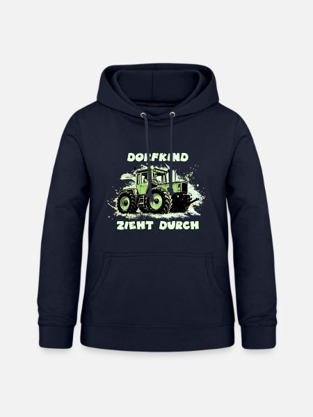 Dorfkind Zieht Durch - Frauen Hoodie - Navy
