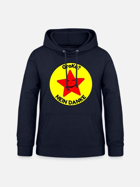GroKo? nein danke - Frauen Hoodie - Navy