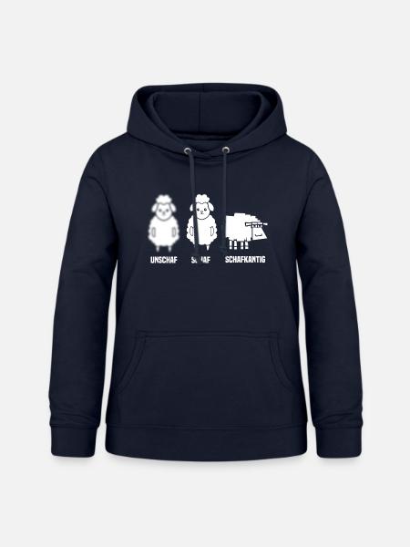 Schaf Unschaf Kantig - Frauen Hoodie - Navy