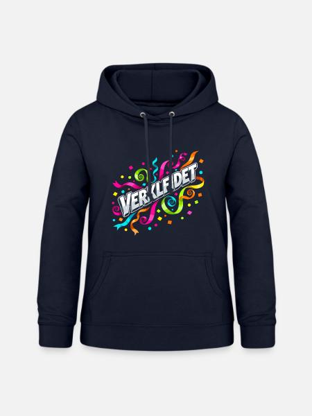 Verkleidet Konfetti Luftschlangen Karneval - Frauen Hoodie - Navy