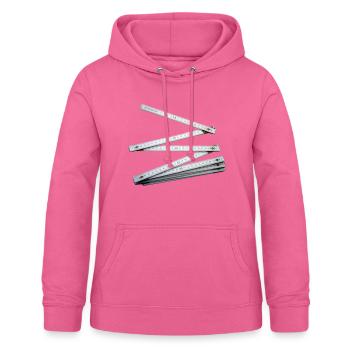 Folding rule - Women's Hoodie - pink - Front - AI Model Female 172 light (172cm)