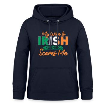 Irlande Drapeau irlandais Cadeau d’épouse irlandaise - Sweat à capuche Femme - marine - Devant - AI Model Female 172 light (172cm)