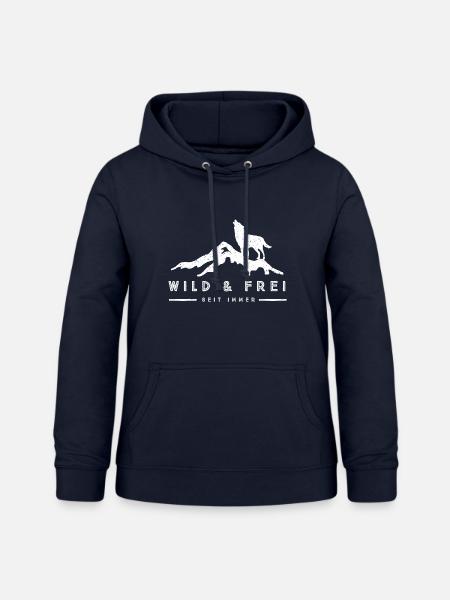 Wild & Frei - Frauen Hoodie - Navy