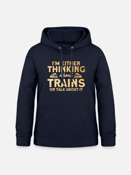 Modellbahn Zug Lokomotiven Geschenk - Frauen Hoodie - Navy