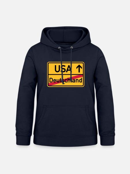 USA - Frauen Hoodie - Navy