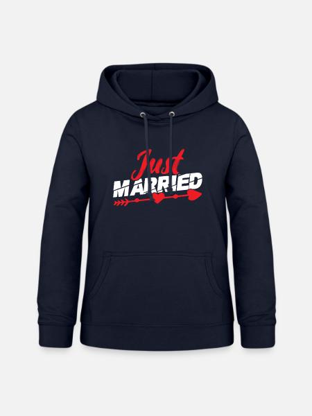 just married - Frauen Hoodie - Navy