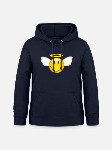 Smiley Glossy Angel - Frauen Hoodie - Navy