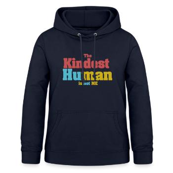 nett sein - Frauen Hoodie - Navy - Vorne - AI Model Female 172 light (172cm)