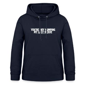 Tu es à sec en train de fredonner mon dernier nerf 4 - Sweat à capuche Femme - marine - Devant - AI Model Female 172 light (172cm)