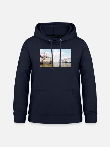 Hamburger Hafen - Frauen Hoodie - Navy