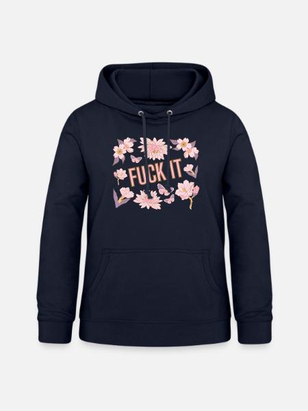 Fuck it rosa - Frauen Hoodie - Navy
