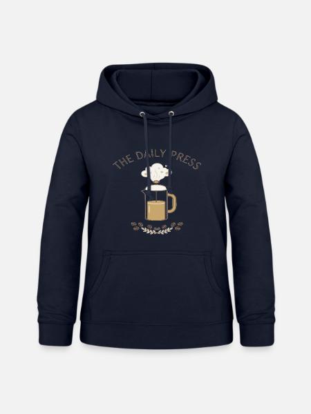 The Daily Press Kaffeepresse - Frauen Hoodie - Navy