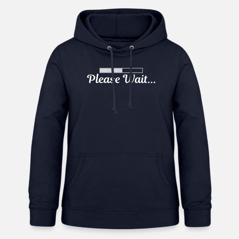 IS LOADING PLEASE WAIT please wait - Women's Hoodie - navy