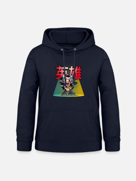 Gitarren Held - Frauen Hoodie - Navy