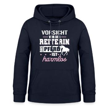 Pferd Pferdesprüche Reiterin Geschenk - Frauen Hoodie - Navy - Vorne - AI Model Female 172 light (172cm)