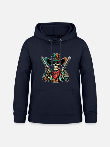 Western Skull - Frauen Hoodie - Navy