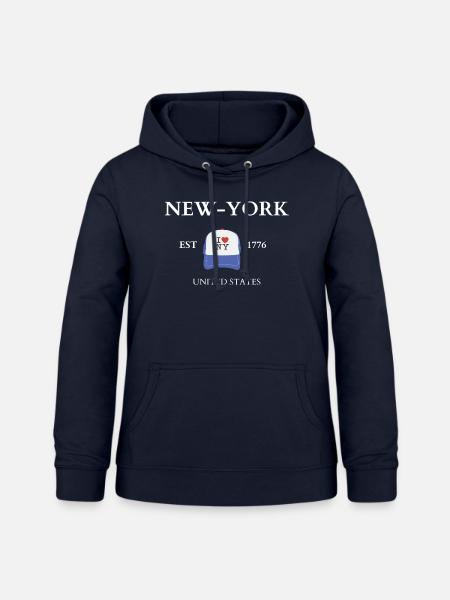 NEW YORK - Frauen Hoodie - Navy