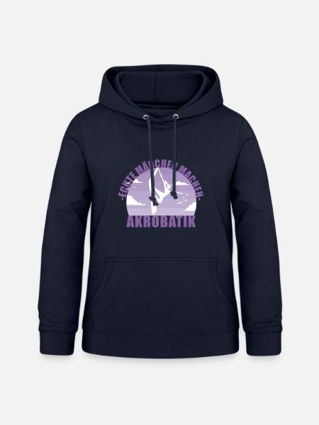Echte Mädchen machen Akrobatik! Geschenk - Frauen Hoodie - Navy