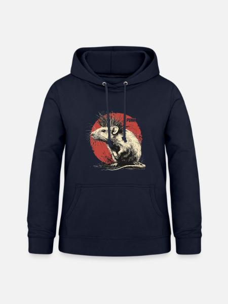 Punkrock Ratte - Frauen Hoodie - Navy