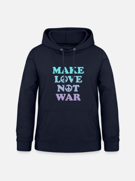 Make Love not War - Frauen Hoodie - Navy
