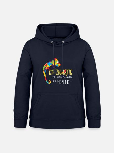 einzigartiges Chamäleon - Frauen Hoodie - Navy