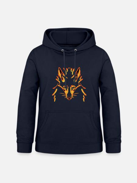 Observing Fox - Frauen Hoodie - Navy