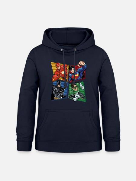 DC Comics Justice League Superhelden - Frauen Hoodie - Navy