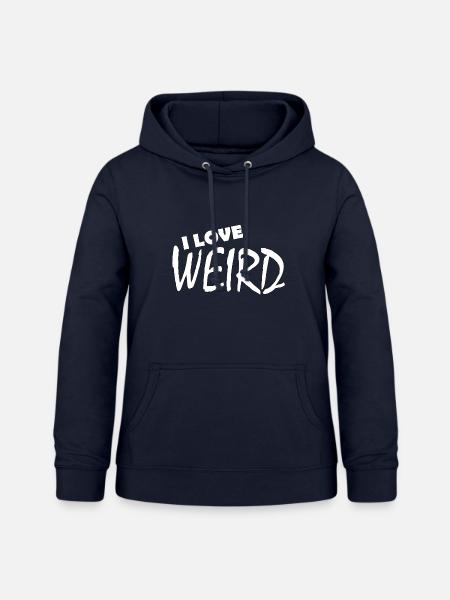 I LOVE WEIRD - Frauen Hoodie - Navy