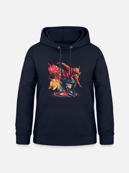 Breakdancer Graffiti - Frauen Hoodie - Navy