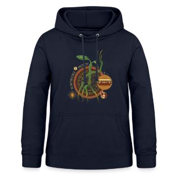 Phantastische Tierwesen Bowtruckle Pickett - Frauen Hoodie - Navy - Vorne - AI Model Female 172 light (172cm)