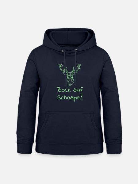 Schnaps trinken Spruch - Frauen Hoodie - Navy