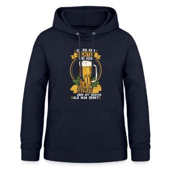 Ich bin kein Dichter und Denker aber oft dichter - Frauen Hoodie - Navy - Vorne - AI Model Female 172 light (172cm)