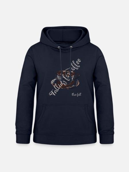 Falling for Coffee - Herbstliebe - Frauen Hoodie - Navy
