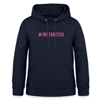 #instabitch - Frauen Hoodie - Navy - Vorne - AI Model Female 172 light (172cm)
