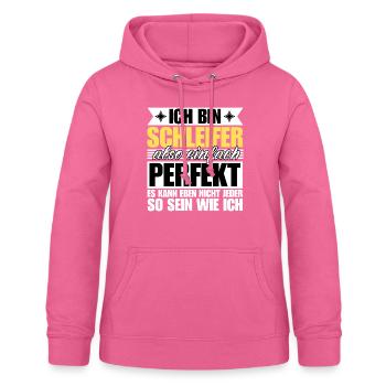 Perfekter Schleifer - Frauen Hoodie - Pink - Vorne - AI Model Female 172 light (172cm)
