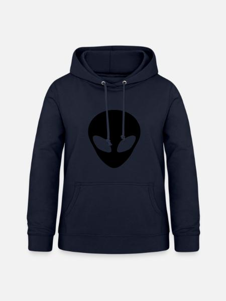 Alien Kopf - Frauen Hoodie - Navy