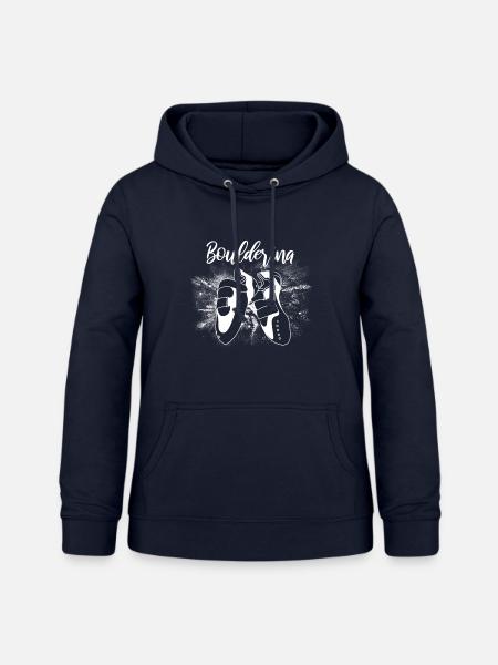 Boulderina - Boulder Schuhe - Frauen Hoodie - Navy