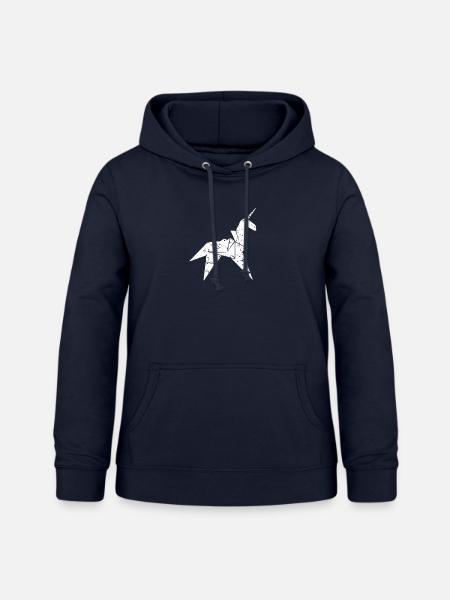 Origami Einhorn - Frauen Hoodie - Navy
