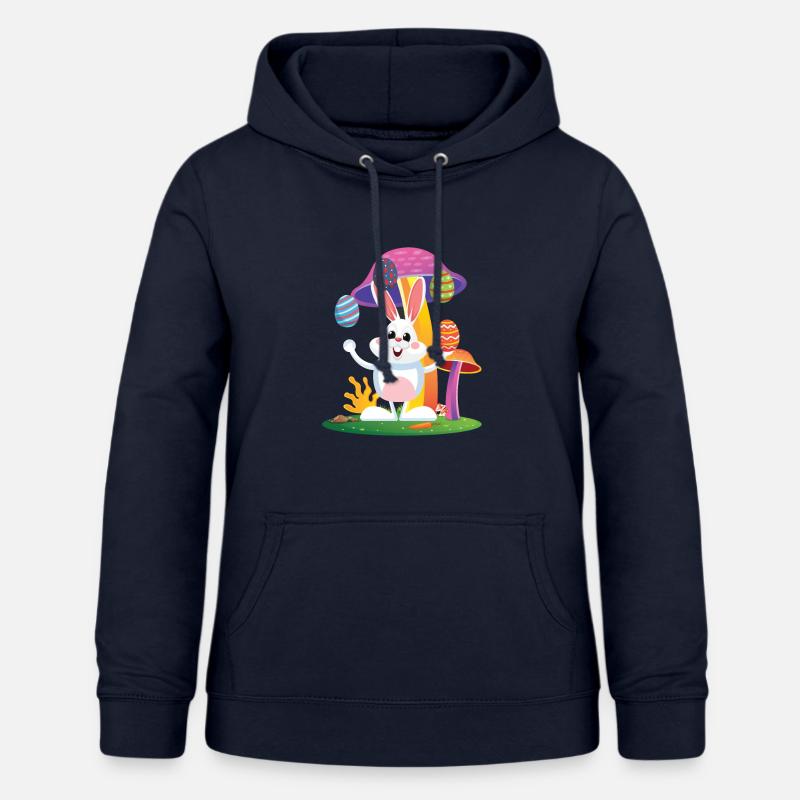 Happy easter easter bunny easter eggs - Women's Hoodie - navy