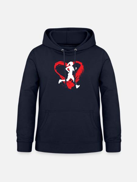 Runner Heart - Frauen Hoodie - Navy