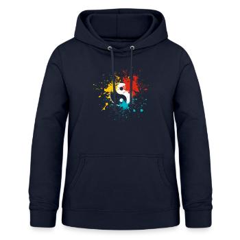 Yin Yang - Women's Hoodie - navy - Front - AI Model Female 172 light (172cm)