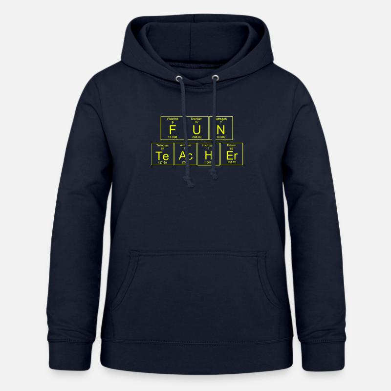 FUN ENSEIGNANT Assistant d’enseignants Conception JAUNE - Sweat à capuche Femme - marine