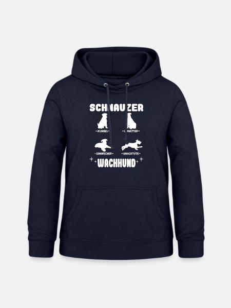 Witziges Wachhund Schnauzer Riesenschnauzer - Frauen Hoodie - Navy