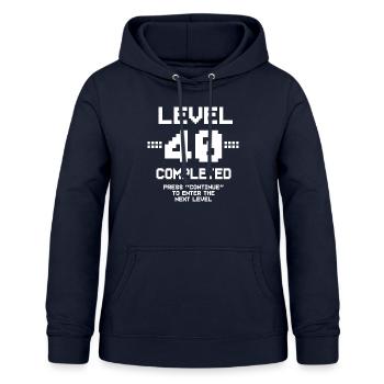 40 Birthday Gamer Niveau 40 Complet - Sweat à capuche Femme - marine - Devant - AI Model Female 172 light (172cm)