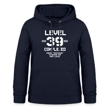 39 Birthday Gamer Niveau 39 Complet - Sweat à capuche Femme - marine - Devant - AI Model Female 172 light (172cm)