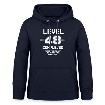 48 Birthday Gamer Niveau 48 Terminé - Sweat à capuche Femme - marine - Devant - AI Model Female 172 light (172cm)
