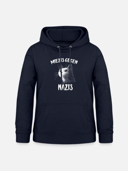 Miezis gegen Nazis - Frauen Hoodie - Navy