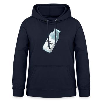 lait - Sweat à capuche Femme - marine - Devant - AI Model Female 172 light (172cm)