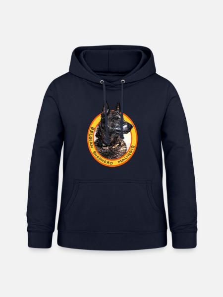 Belgischer Schäferhund Malinois schwarz - Frauen Hoodie - Navy
